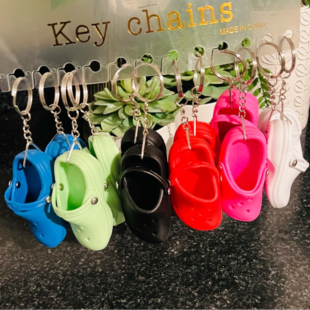 Key Chain 6PC Croc Style New - Picture 3 of 4